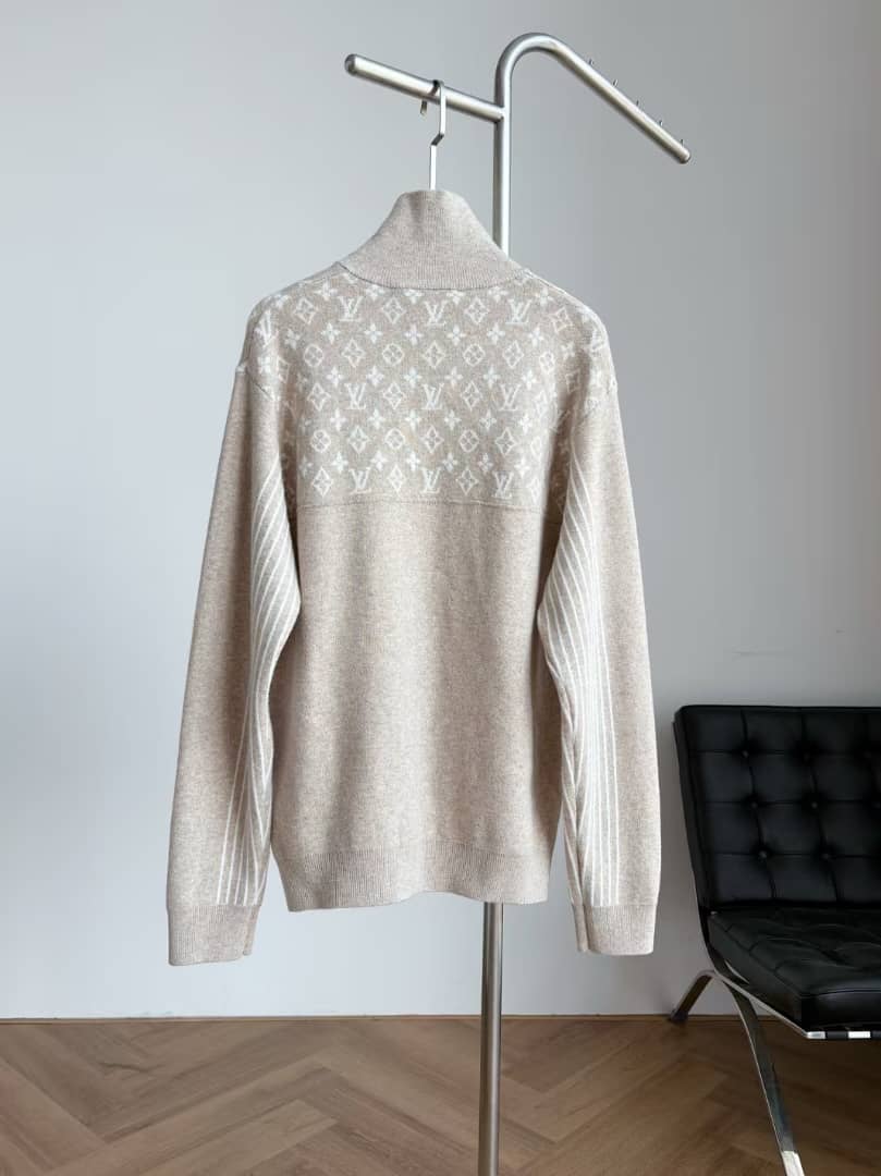 Louis Vuitton - Knit Beige Quarter-Zip