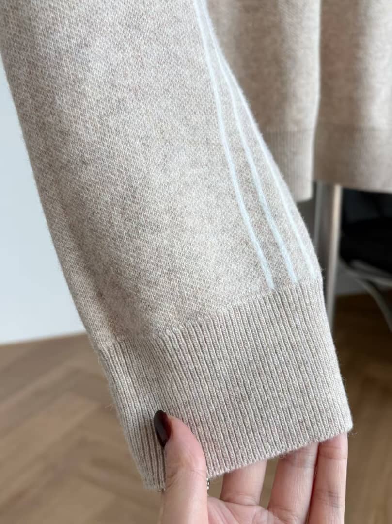 Louis Vuitton - Knit Beige Quarter-Zip