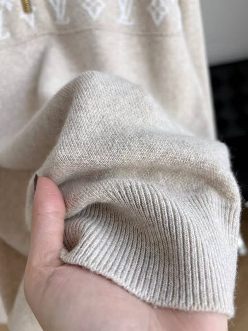 Louis Vuitton - Knit Beige Quarter-Zip