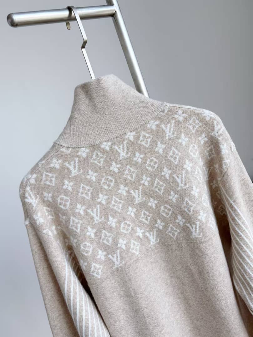 Louis Vuitton - Knit Beige Quarter-Zip