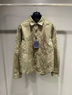 Louis Vuitton - Monogram Panelled Khaki Green Overshirt