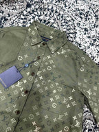 Louis Vuitton - Monogram Panelled Khaki Green Overshirt