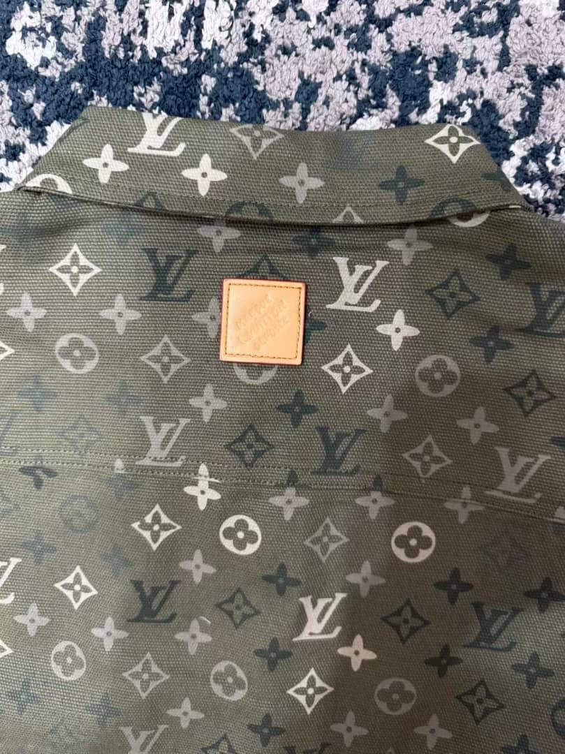 Louis Vuitton - Monogram Panelled Khaki Green Overshirt