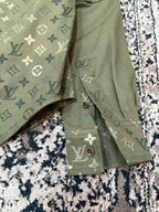 Louis Vuitton - Monogram Panelled Khaki Green Overshirt