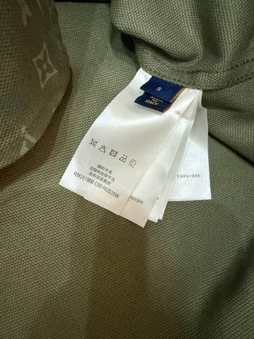 Louis Vuitton - Monogram Panelled Khaki Green Overshirt