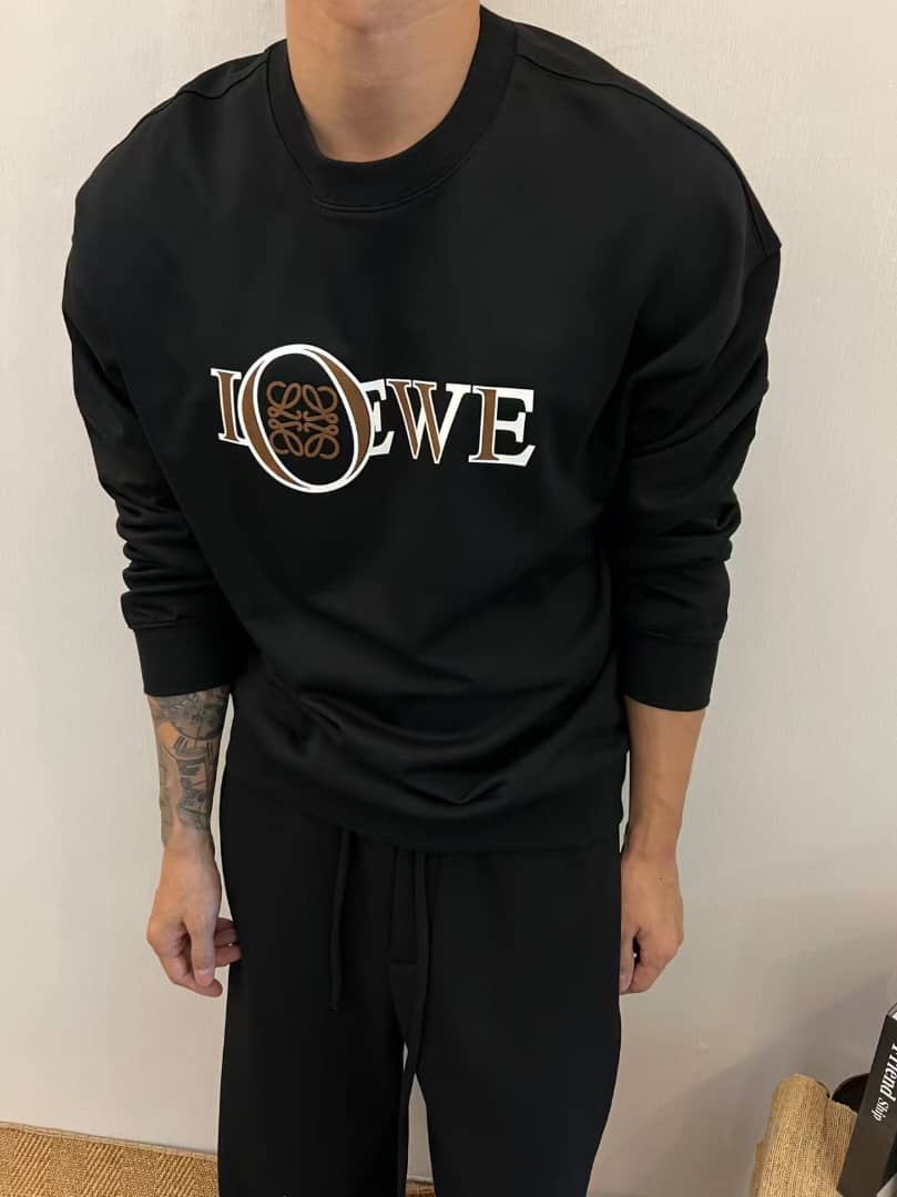 Loewe - Graphic Anagram Logo Black Sweatshirt