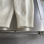 Dior - Embroidered Rope Script Logo Knit Off-White Sweater
