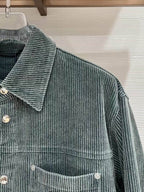 Prada - Petroleum Green Corduroy Overshirt