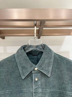 Prada - Petroleum Green Corduroy Overshirt