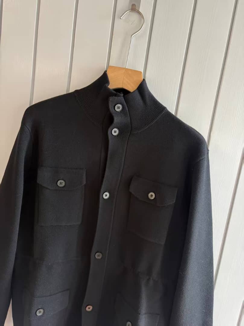 The Sartorial Knit Field Jacket in Noir Cashmere Blend