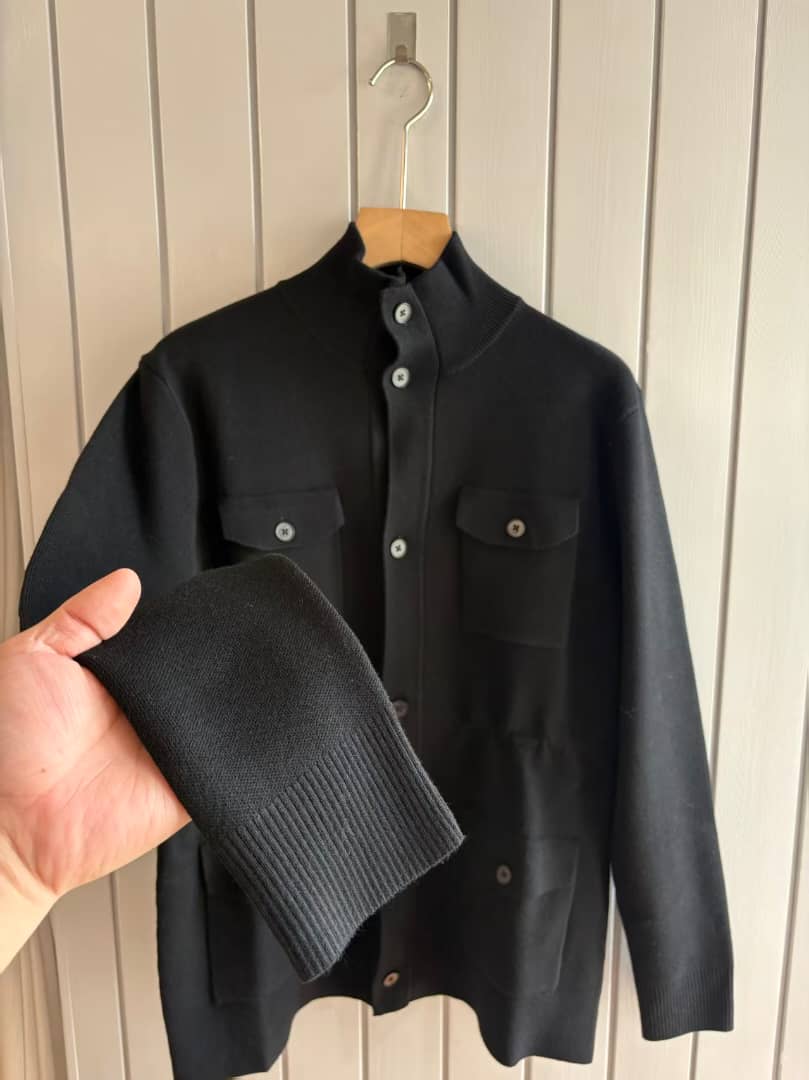 The Sartorial Knit Field Jacket in Noir Cashmere Blend