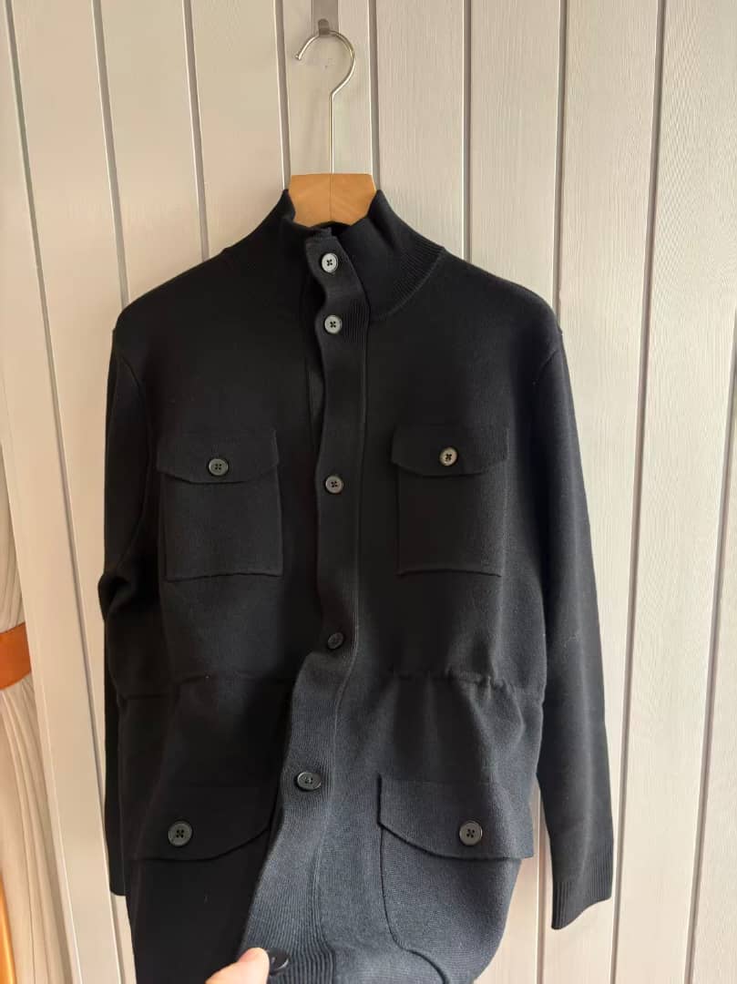 The Sartorial Knit Field Jacket in Noir Cashmere Blend
