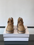 Givenchy - Mixed-Material Chunky High-Top Beige Sneakers