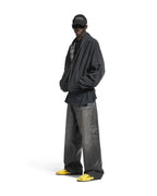 Louis Vuitton - Coated Charcoal Wide-Leg Denim Jeans