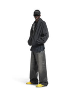 Louis Vuitton - Coated Charcoal Wide-Leg Denim Jeans