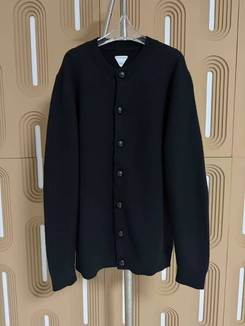 Bottega Veneta - Black Knit Button-Up Cardigan