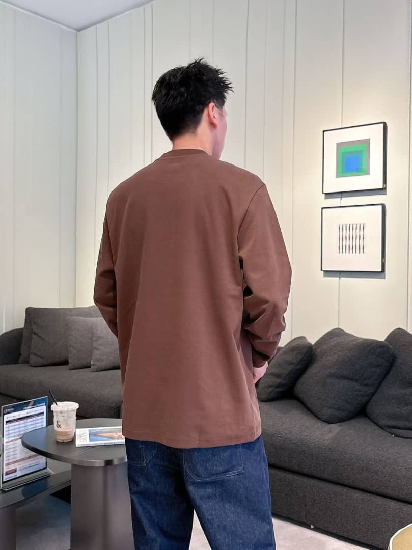Burberry - Long Sleeve Brown T-Shirt