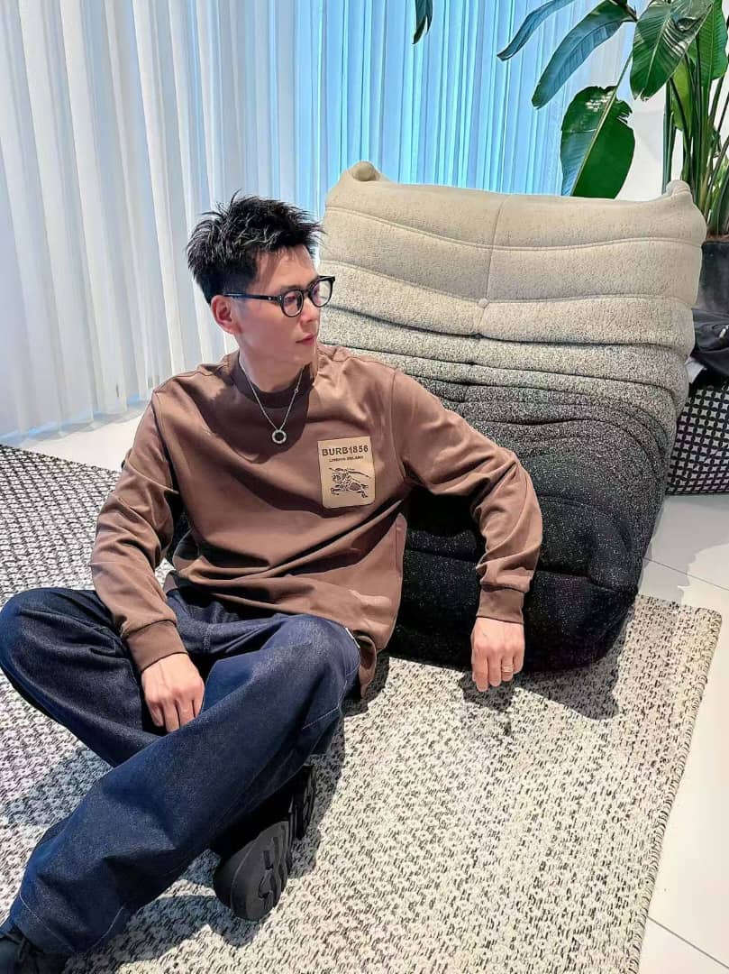 Burberry - Long Sleeve Brown T-Shirt