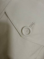 Dior Contrast Collar Cotton Overshirt with Embroidered Logo - Light Grey