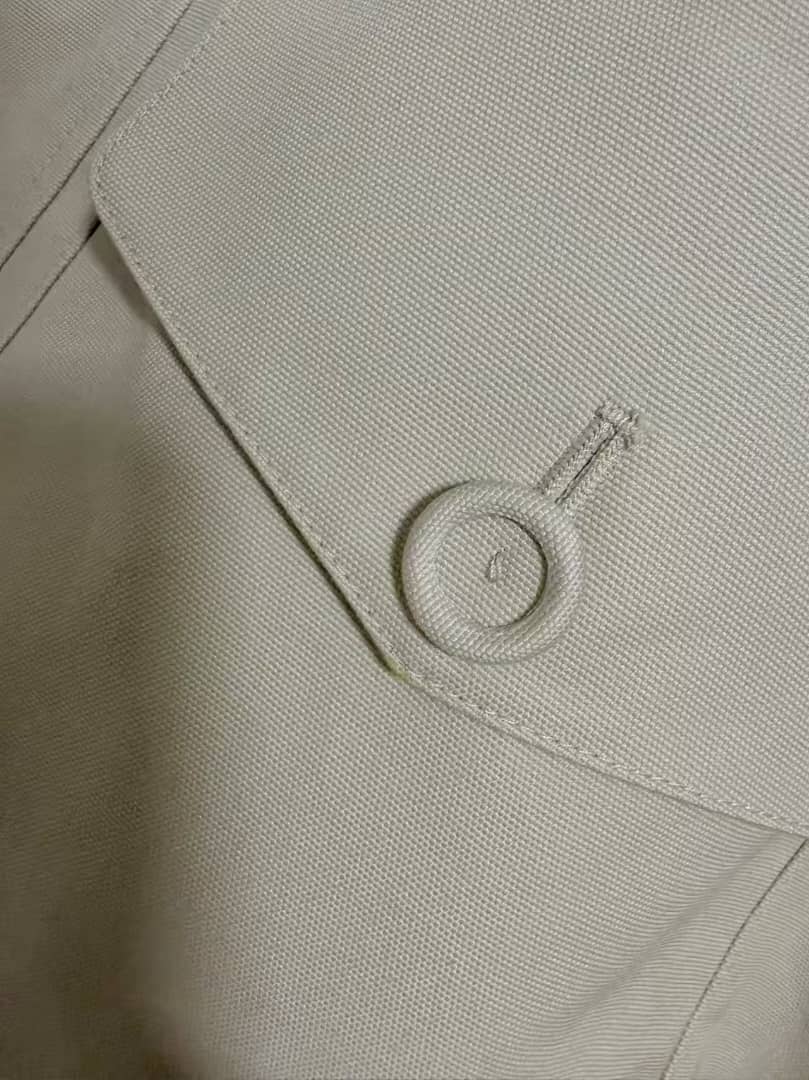 Dior Contrast Collar Cotton Overshirt with Embroidered Logo - Light Grey