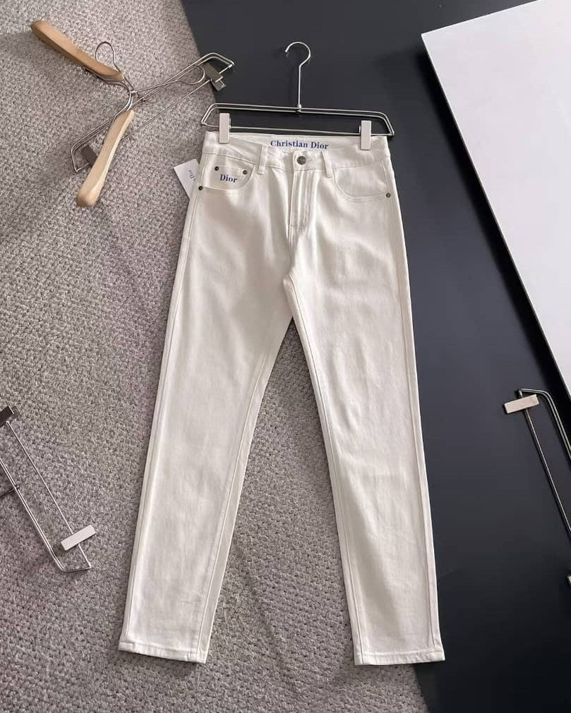 Christian Dior - White Slim-Fit Denim Jeans