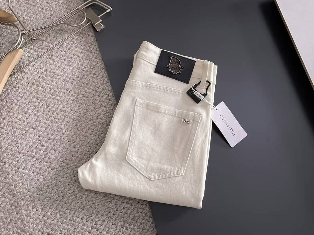 Christian Dior - White Slim-Fit Denim Jeans