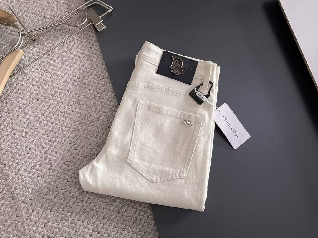 Christian Dior - White Slim-Fit Denim Jeans