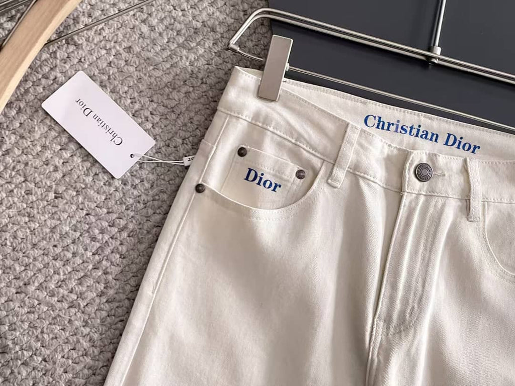 Christian Dior - White Slim-Fit Denim Jeans
