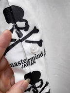 Mastermind Japan White Skull & Crossbones Placket Button-Up Shirt