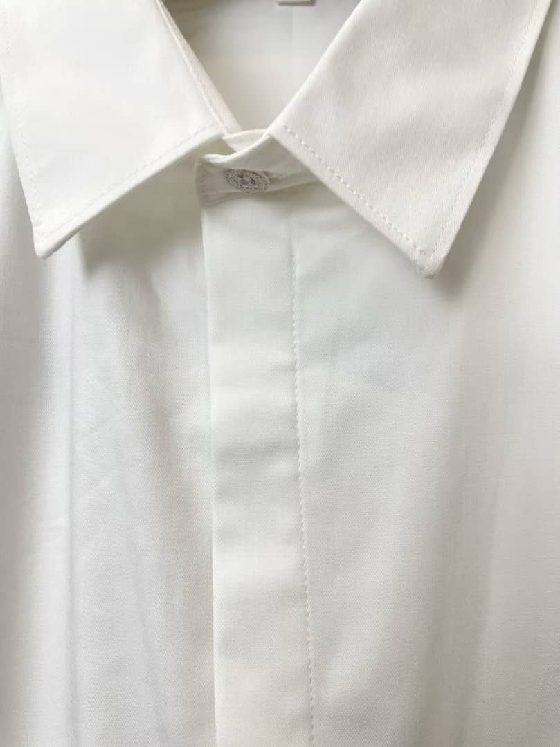 Balmain Paris - White Cotton Shirt with Black Signature Script Logo