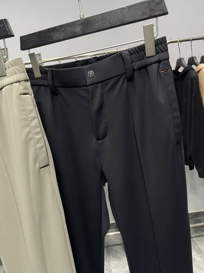 Zegna - Men's Slim-Fit Tailored Trousers in Black