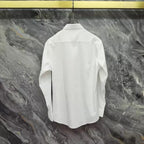 Moncler - Men's White Cotton Poplin Shirt with Logo Patches