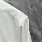 Moncler - Men's White Cotton Poplin Shirt with Logo Patches