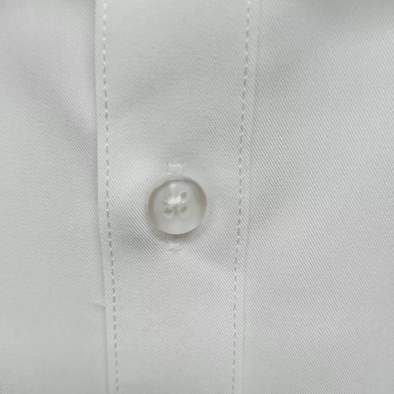 Moncler - Men's White Cotton Poplin Shirt with Logo Patches