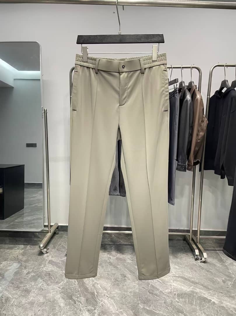 Zegna Tailored Slim-Fit Trousers in Beige