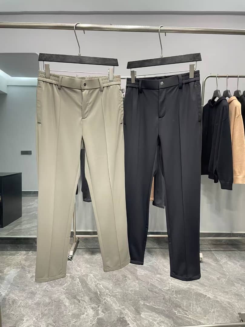 Zegna Tailored Slim-Fit Trousers in Beige