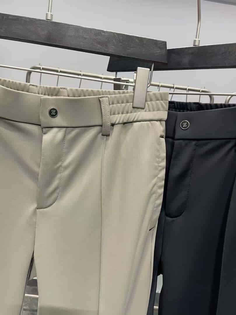 Zegna Tailored Slim-Fit Trousers in Beige