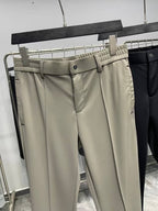 Zegna Tailored Slim-Fit Trousers in Beige