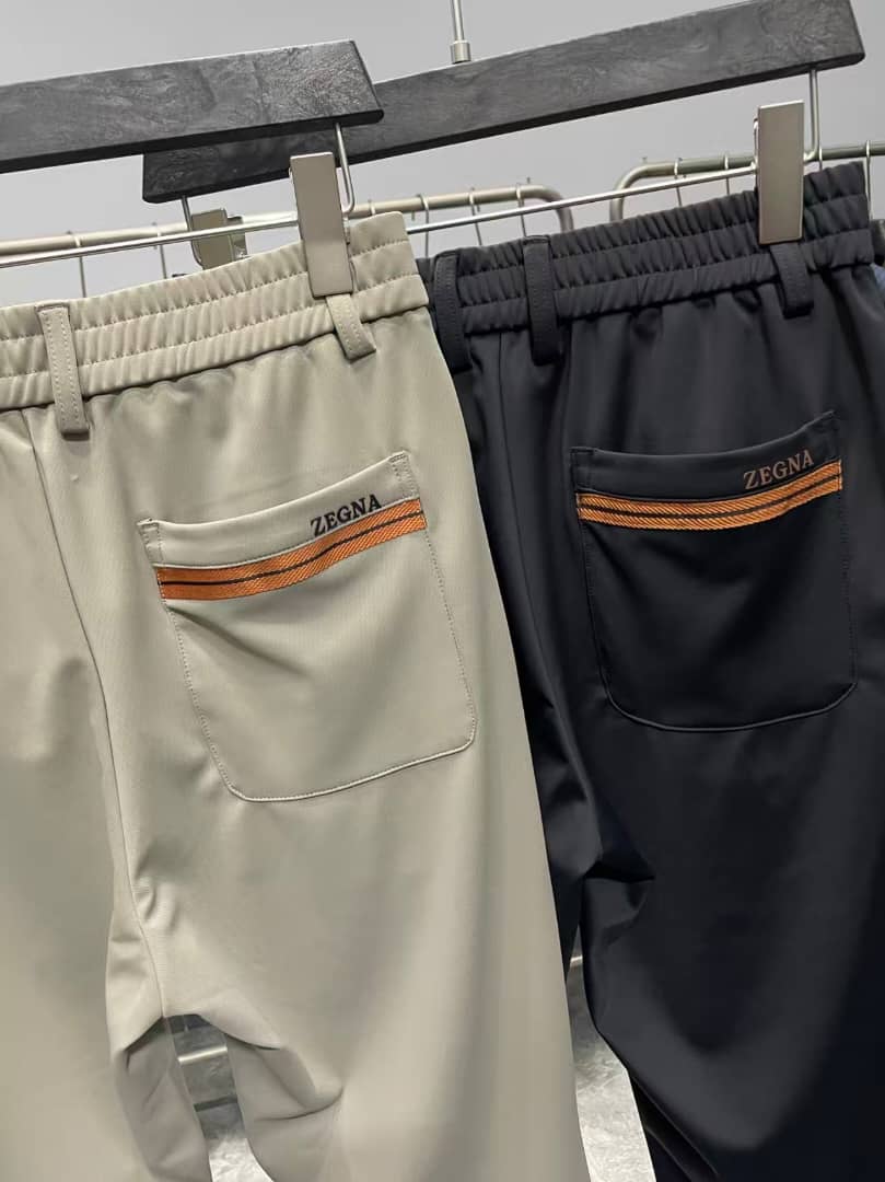 Zegna Tailored Slim-Fit Trousers in Beige