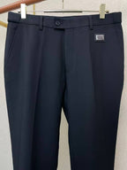 Dolce & Gabbana - Tailored Black Double-Breasted Suit with Metal Logo Detail