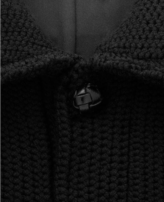 Saint Laurent - Black Knit Button-Front Jacket with Pockets