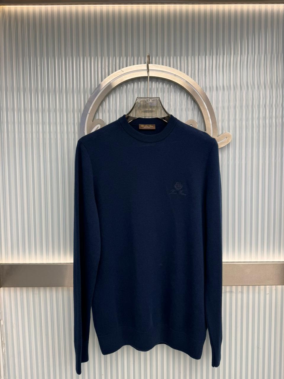 Loro Piana Fine-Gauge Cashmere Crewneck Sweater - Dark Navy