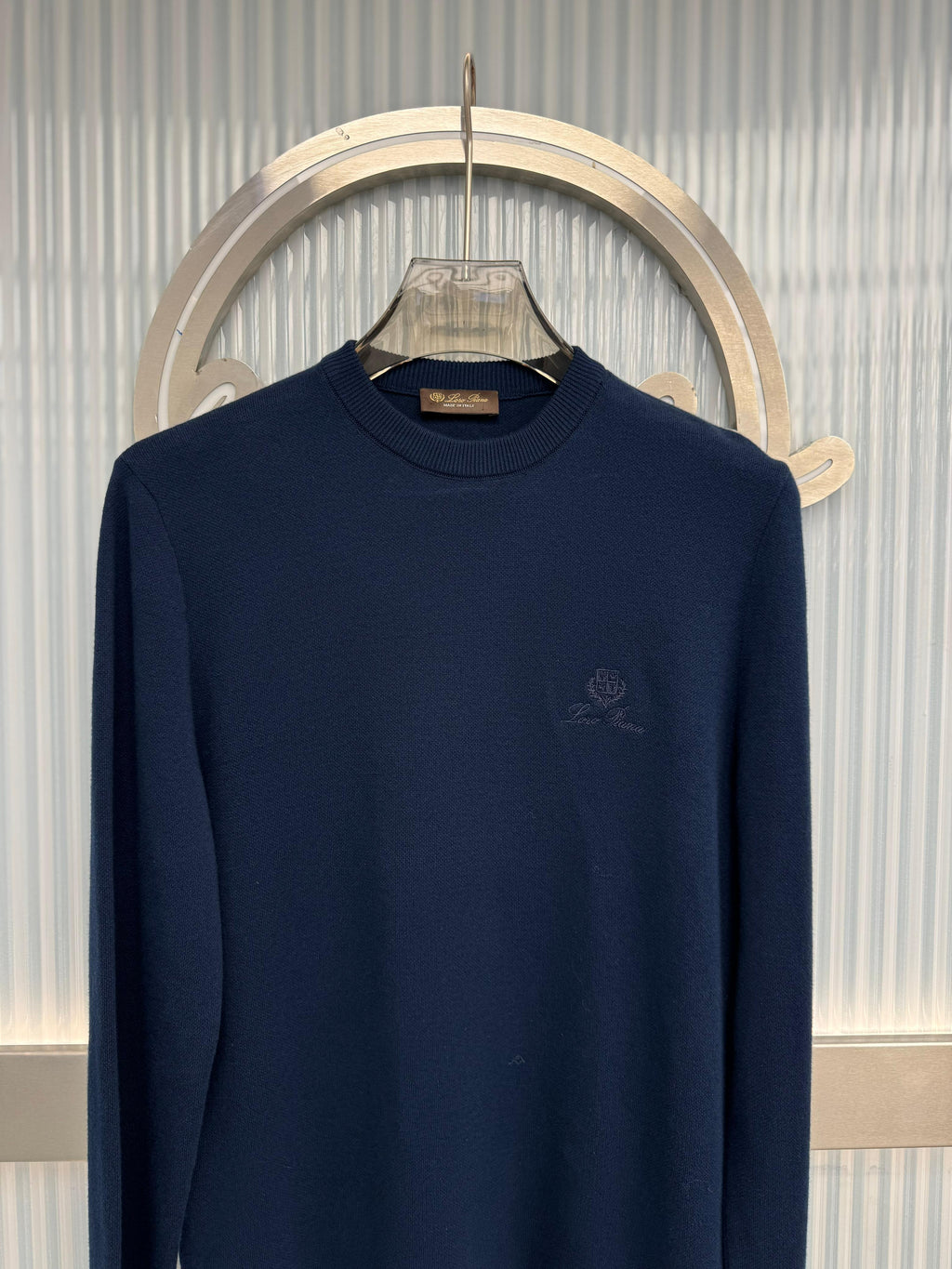 Loro Piana Fine-Gauge Cashmere Crewneck Sweater - Dark Navy