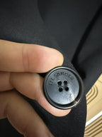 Jil Sander - Midnight Wool Collarless Black Blazer