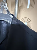 Jil Sander - Midnight Wool Collarless Black Blazer