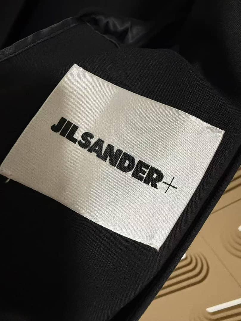 Jil Sander - Midnight Wool Collarless Black Blazer