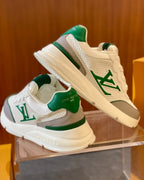 Louis Vuitton - Run Away Sneaker | White & Emerald Green