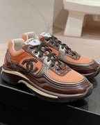 Chanel - Mixed-Media Mesh & Patent Sneakers