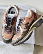 Chanel - Mixed-Media Mesh & Patent Sneakers