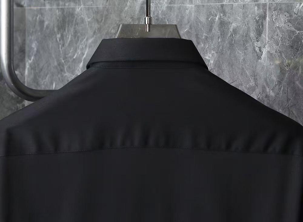 Burberry - Black Cotton Shirt with Iconic Stripe & Logo Cuff